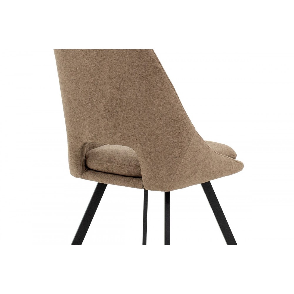 Καρέκλα "INITIATE" από ύφασμα/μέταλλο σε καφέ/μαύρο χρώμα 48x57x85