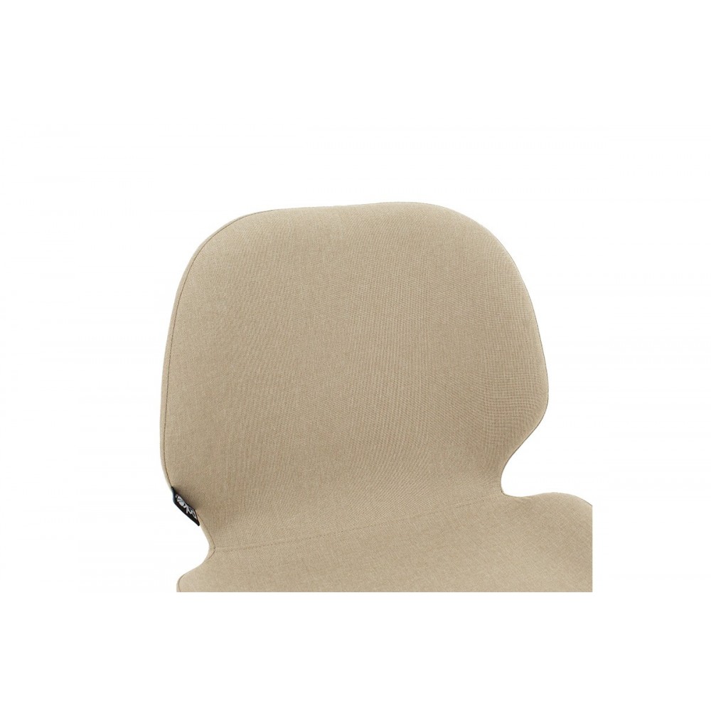 Σκαμπό μπαρ "IMPEL" από μέταλλο/ύφασμα σε χρώμα μαύρο/μπεζ 48x61x103