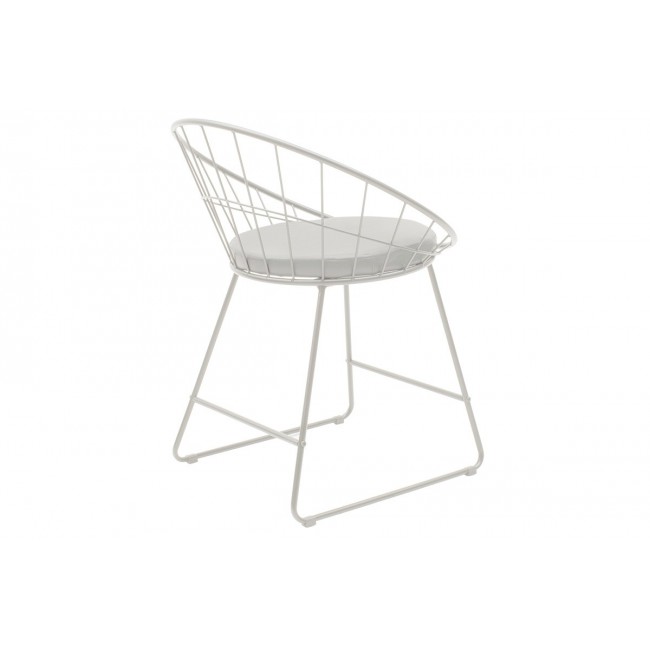 Καρέκλα "SETH" από μέταλλο/τεχνόδερμα σε χρώμα λευκό 58x50x71