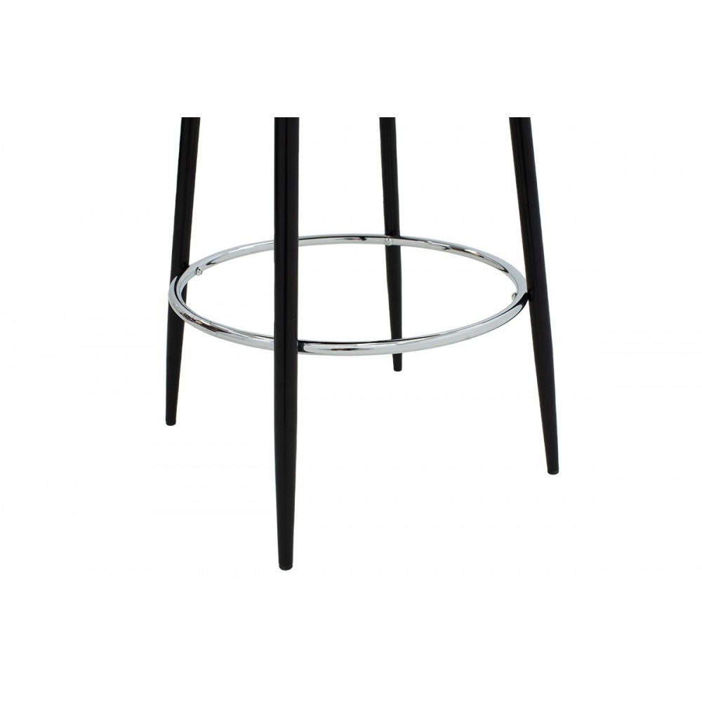 Σκαμπό μπάρ "CODY" απο  μέταλλο/ύφασμα  σε χρώμα γκρι/μαύρο 49x51x97