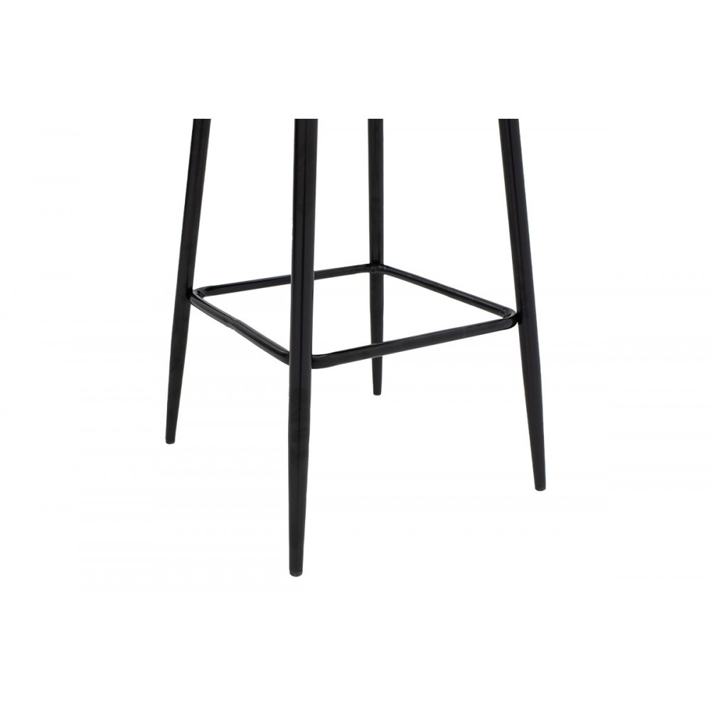 Σκαμπό μπάρ "EMPOWER"απο  μέταλλο/ύφασμα  σε χρώμα μαύρο/καφέ 49x49x97