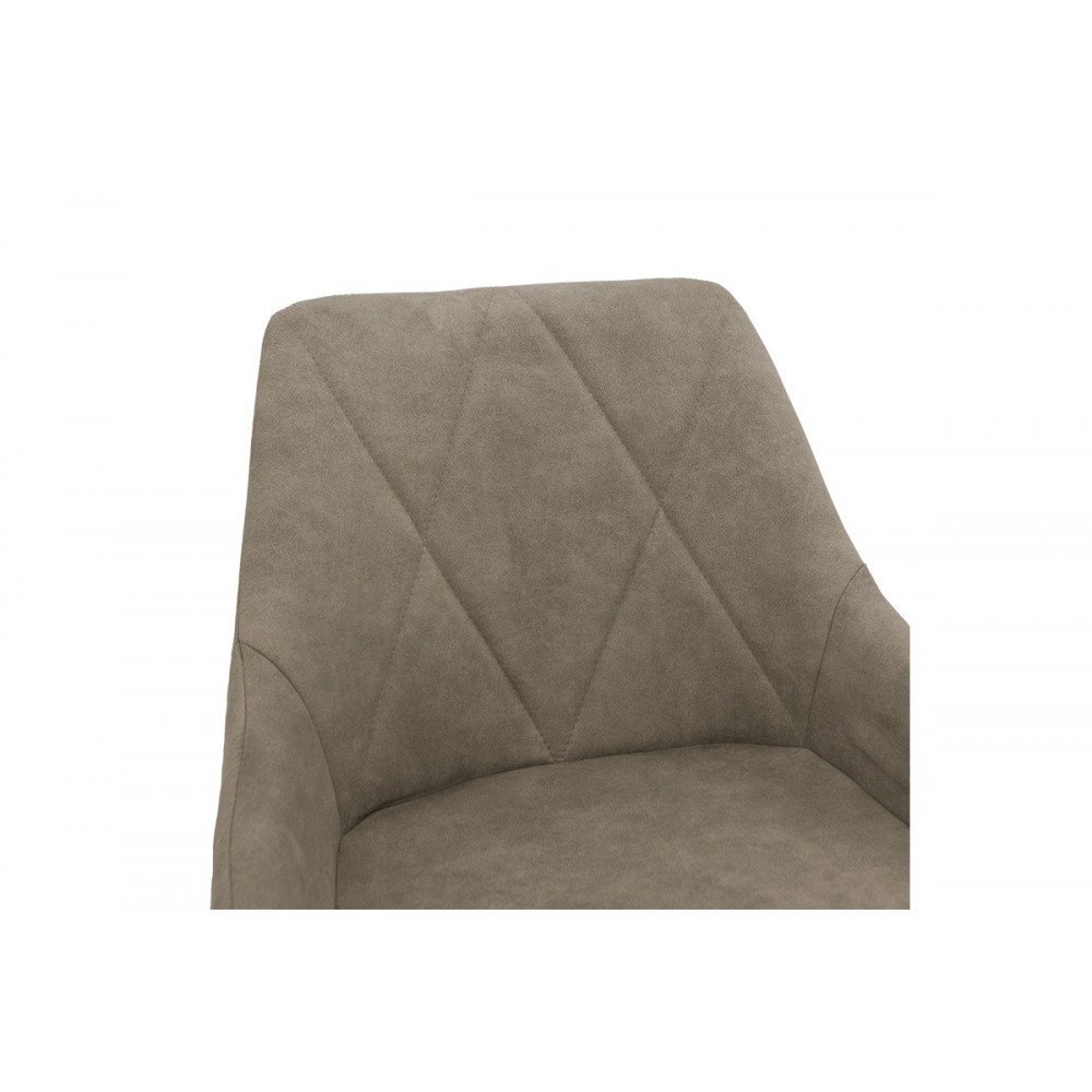 Σκαμπό μπάρ "EMPOWER"απο  μέταλλο/ύφασμα  σε χρώμα μαύρο/γκρι καφέ 49x49x97