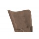 Πολυθρόνα "FLUFFY" από ξύλο/ύφασμα σε χρώμα  καφέ/φυσικό 75x69x96