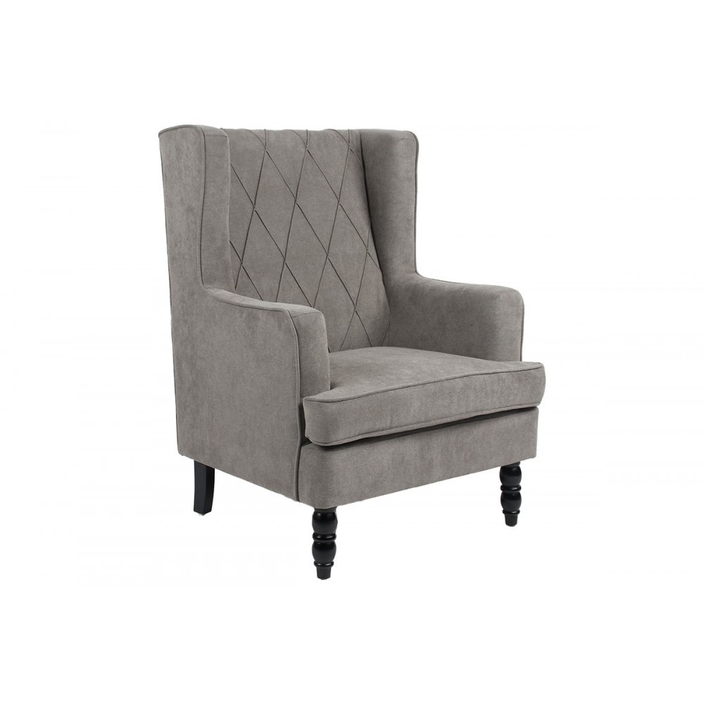 Πολυθρόνα "EFFICIENT" απο ύφασμα σε χρώμα  γκρι/φυσικό 72x97x100