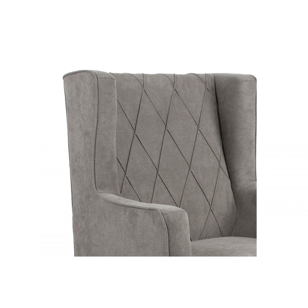 Πολυθρόνα "EFFICIENT" απο ύφασμα σε χρώμα  γκρι/φυσικό 72x97x100