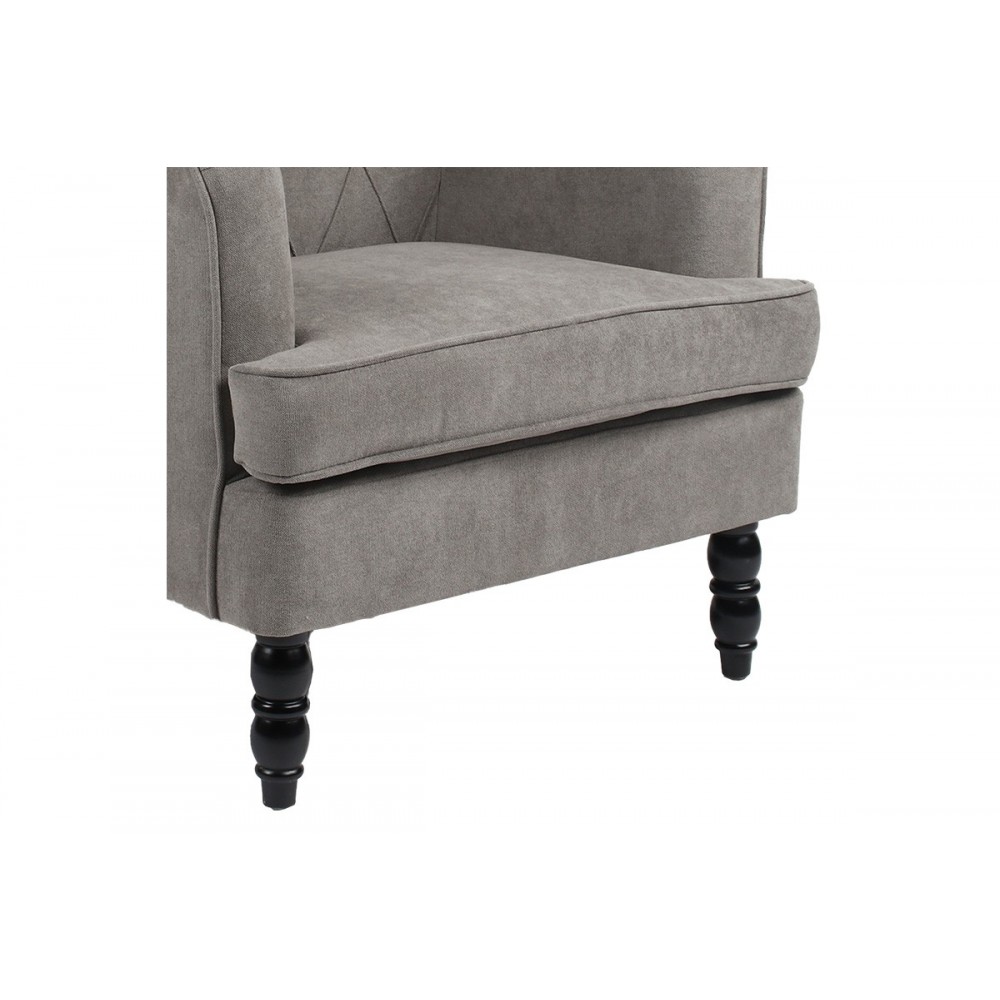 Πολυθρόνα "EFFICIENT" απο ύφασμα σε χρώμα  γκρι/φυσικό 72x97x100