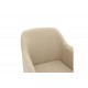 Πολυθρόνα "SAFIRA" απο ύφασμα/PU σε χρώμα  μπεζ/φυσικό 57x58x84