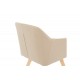 Πολυθρόνα "SAFIRA" απο ύφασμα/PU σε χρώμα  μπεζ/φυσικό 57x58x84