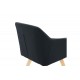 Πολυθρόνα "SAFIRA" απο ύφασμα/PU σε χρώμα  μαύρο/φυσικό 57x58x84