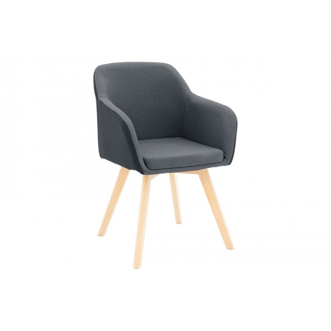 Πολυθρόνα "SAFIRA" απο ύφασμα/PU σε χρώμα  μαύρο/φυσικό 57x58x84