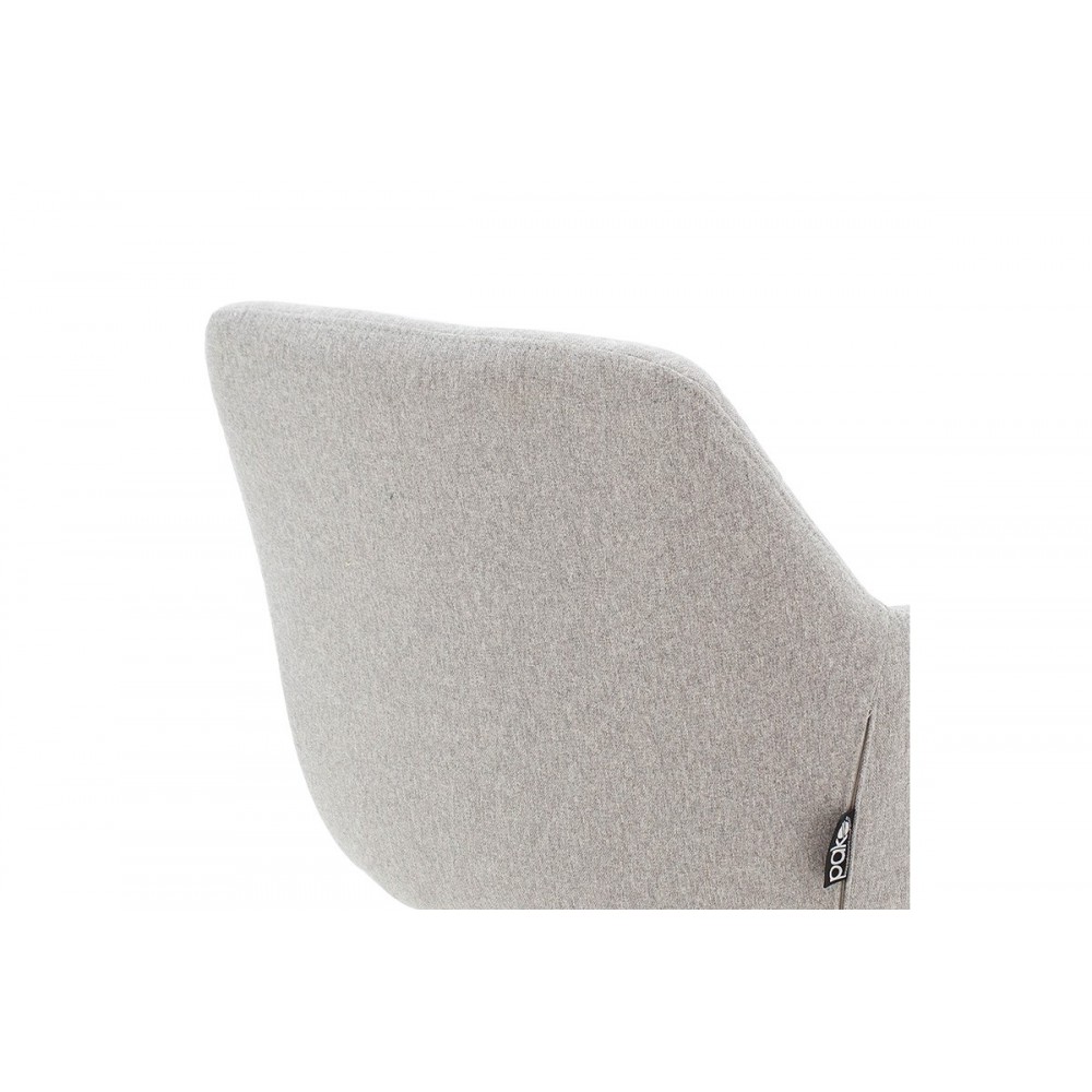 Πολυθρόνα "NASIMA" απο ύφασμα/ξύλο σε χρώμα  γκρι/φυσικό 57x58x84