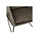 Πολυθρόνα "MIRA" από ύφασμα/μέταλλο σε χρώμα ανθρακί/μαύρο 65x69x86