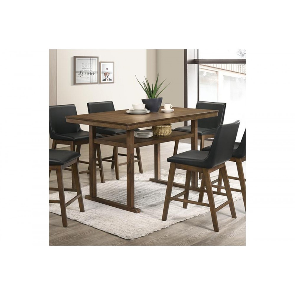 Τραπέζι μπαρ "TENOR" από MDF σε χρώμα καρυδί 150x90x91.5