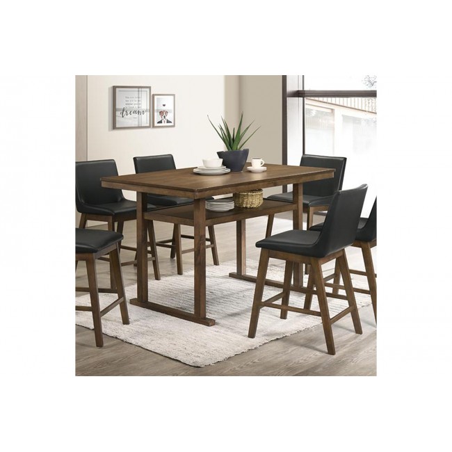 Τραπέζι μπαρ "TENOR" από MDF σε χρώμα καρυδί 150x90x91.5