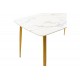 Τραπέζι "PARIS"από γυαλί/μέταλλο λευκό μαρμάρου/χρυσό 150x80x75