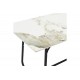 Τραπέζι ''REVELLO'' από πέτρα/μέταλλο σε χρώμα λευκό μαρμάρου/μαύρο 150x90x75