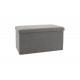 Σκαμπώ-μπαούλο "GREATNESS" από MDF/ύφασμα σε χρώμα γκρι 76x38x38