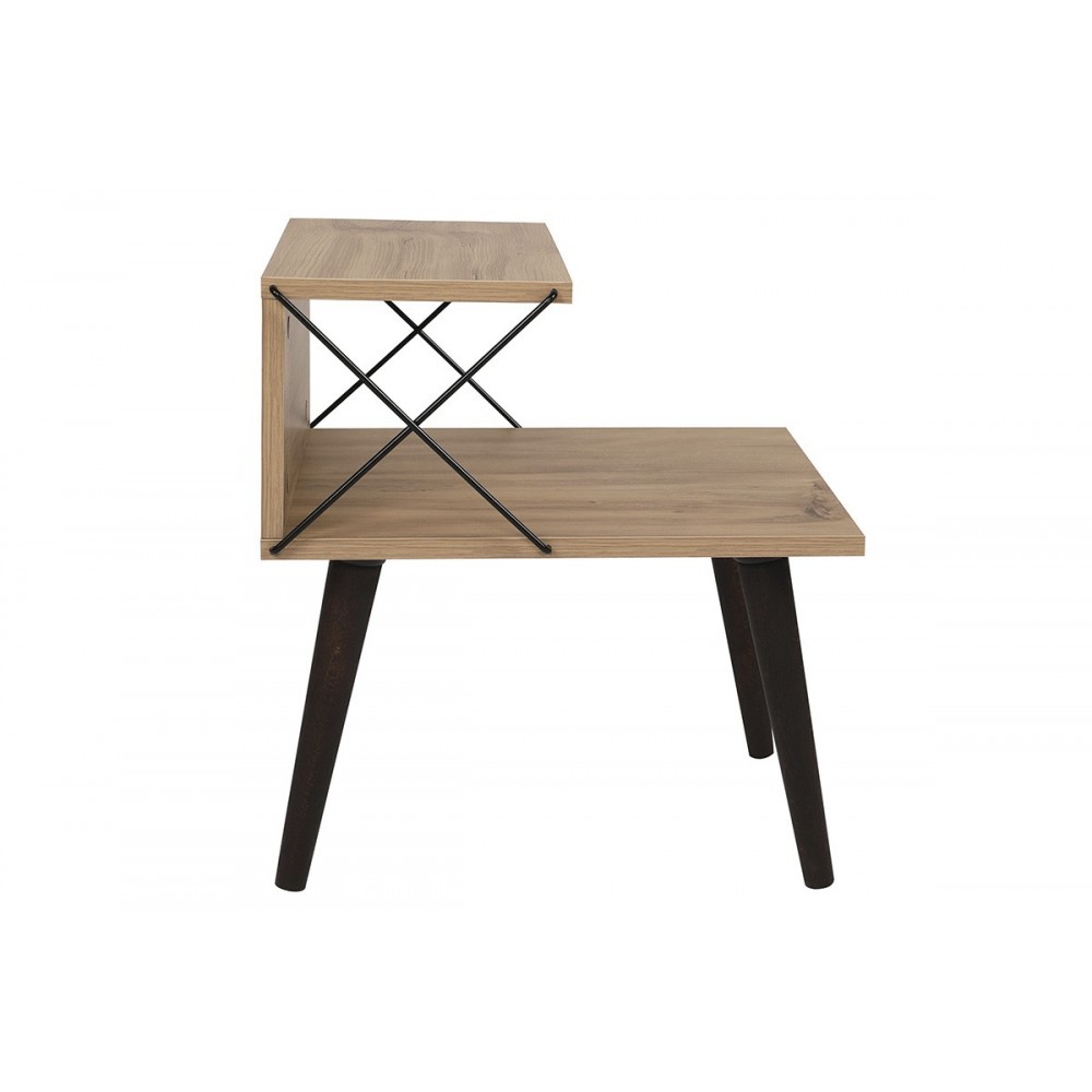 Κομοδίνο ''GATHER'' σε χρώμα καρυδί/σονόμα 50x40x55