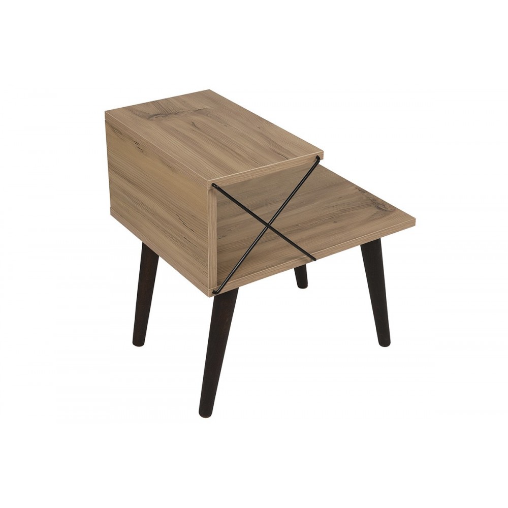 Κομοδίνο ''GATHER'' σε χρώμα καρυδί/σονόμα 50x40x55