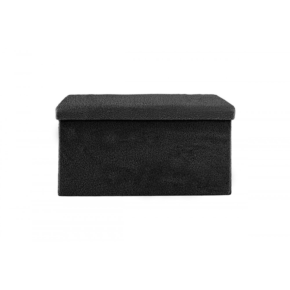 Σκαμπώ-μπαούλο από "FORWARD" MDF/ύφασμα μπουκλέ σε χρώμα ανθρακί 76x38x38