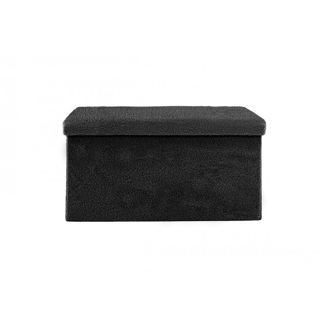 Σκαμπώ-μπαούλο από "FORWARD" MDF/ύφασμα μπουκλέ σε χρώμα ανθρακί 76x38x38