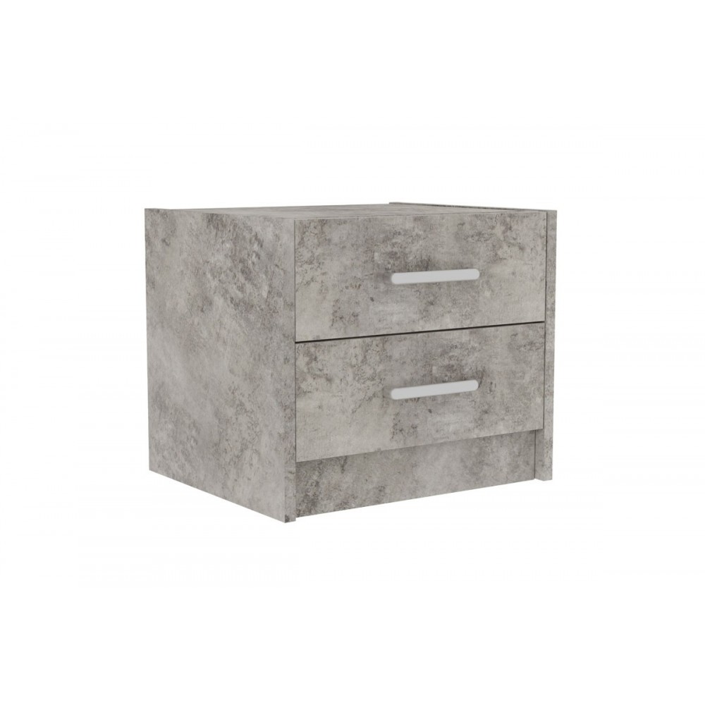 Κομοδίνο ''OLYMPUS''  σε χρώμα antique/ανθρακί 47.5x40.5x40.5