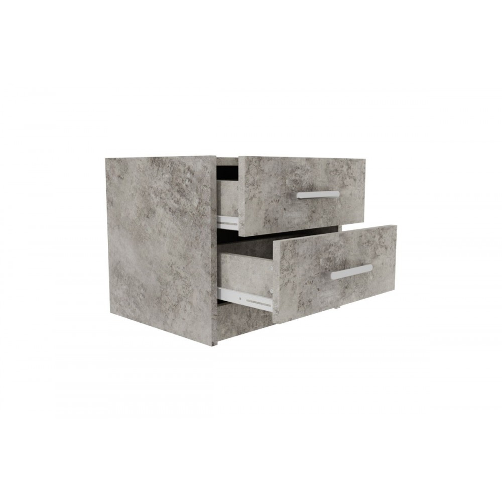 Κομοδίνο ''OLYMPUS''  σε χρώμα antique/ανθρακί 47.5x40.5x40.5