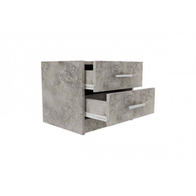 Κομοδίνο ''OLYMPUS''  σε χρώμα antique/ανθρακί 47.5x40.5x40.5