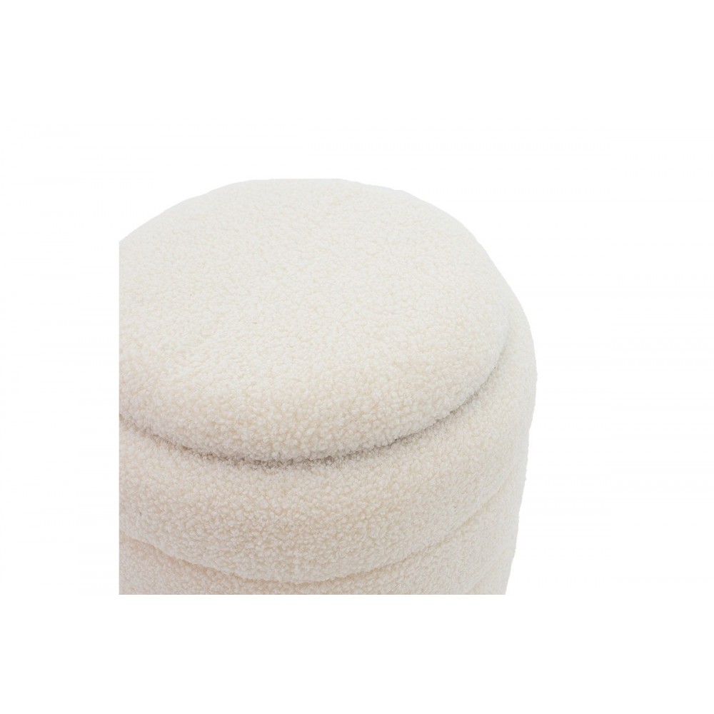 Σκαμπώ "DAZZLE" από ύφασμα/μέταλλο/MDF σε χρώμα κρεμ/χρυσό Φ36x44