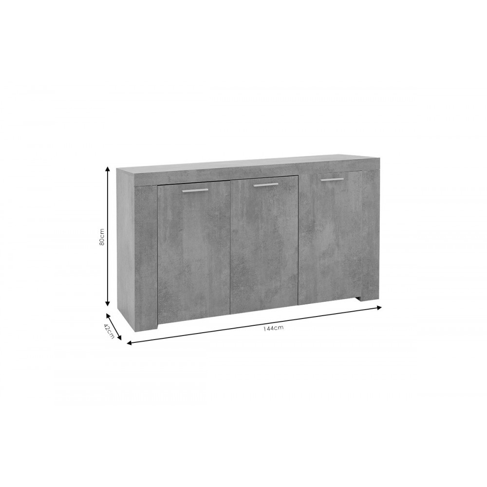 Μπουφές ''JOANNA'' σε χρώμα λευκό 144x42x80