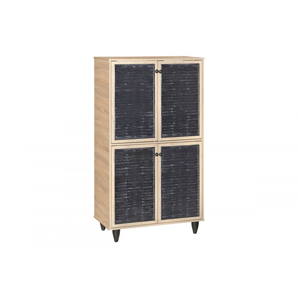 Παπουτσοθήκη-ντουλάπι "RONAN" χρώμα φυσικό 70.5x35x122