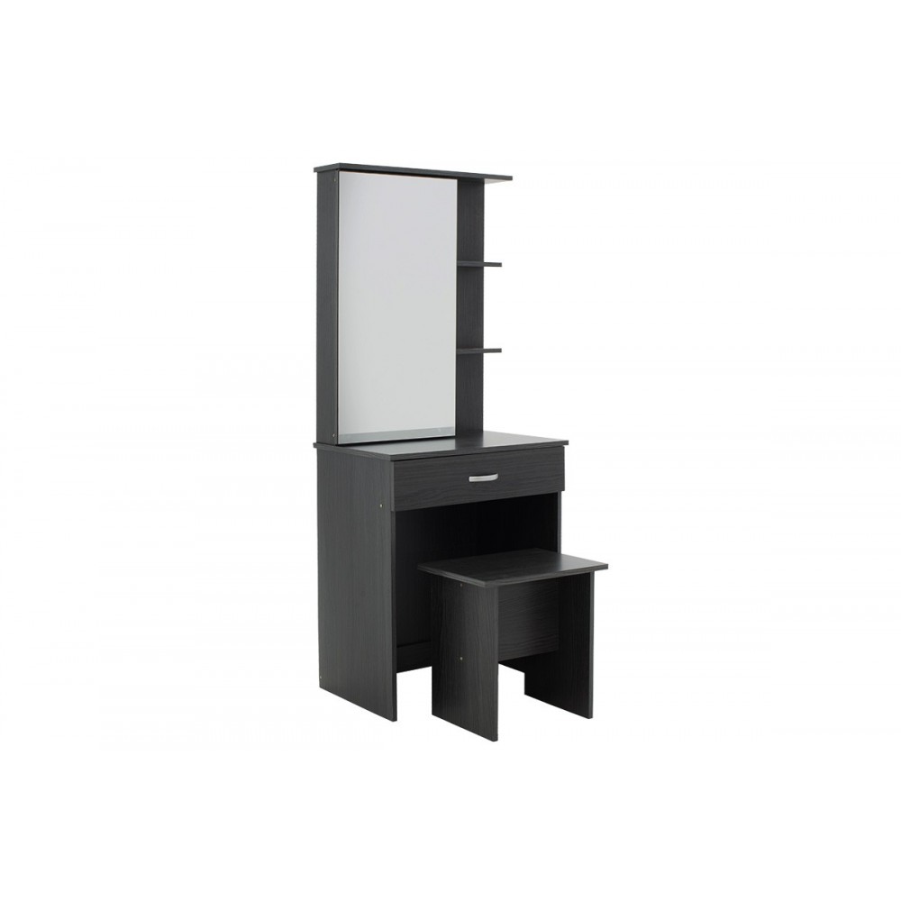 Κονσόλα ''ZELIA'' με καθρέπτη και σκαμπό σε χρώμα βέγκε 60x40.5x151