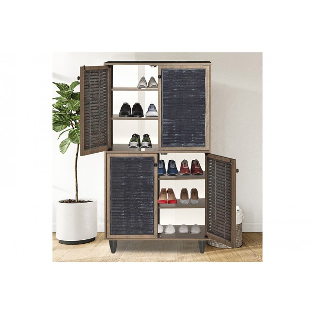 Παπουτσοθήκη-ντουλάπι "RONAN" χρώμα καρυδί 70.5x35x122