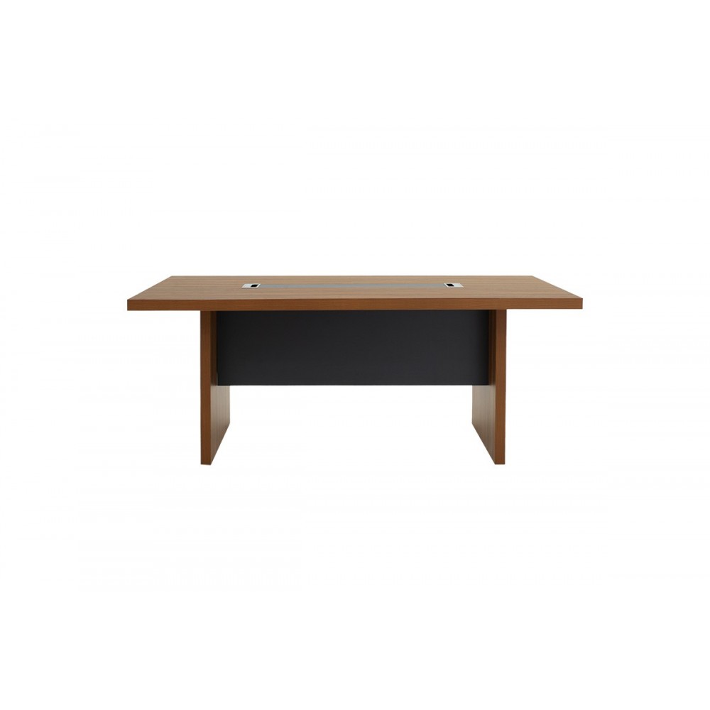 Τραπέζι συμβουλίου "OSCAR" σε χρώμα καρυδί/ανθρακί 200x100x76