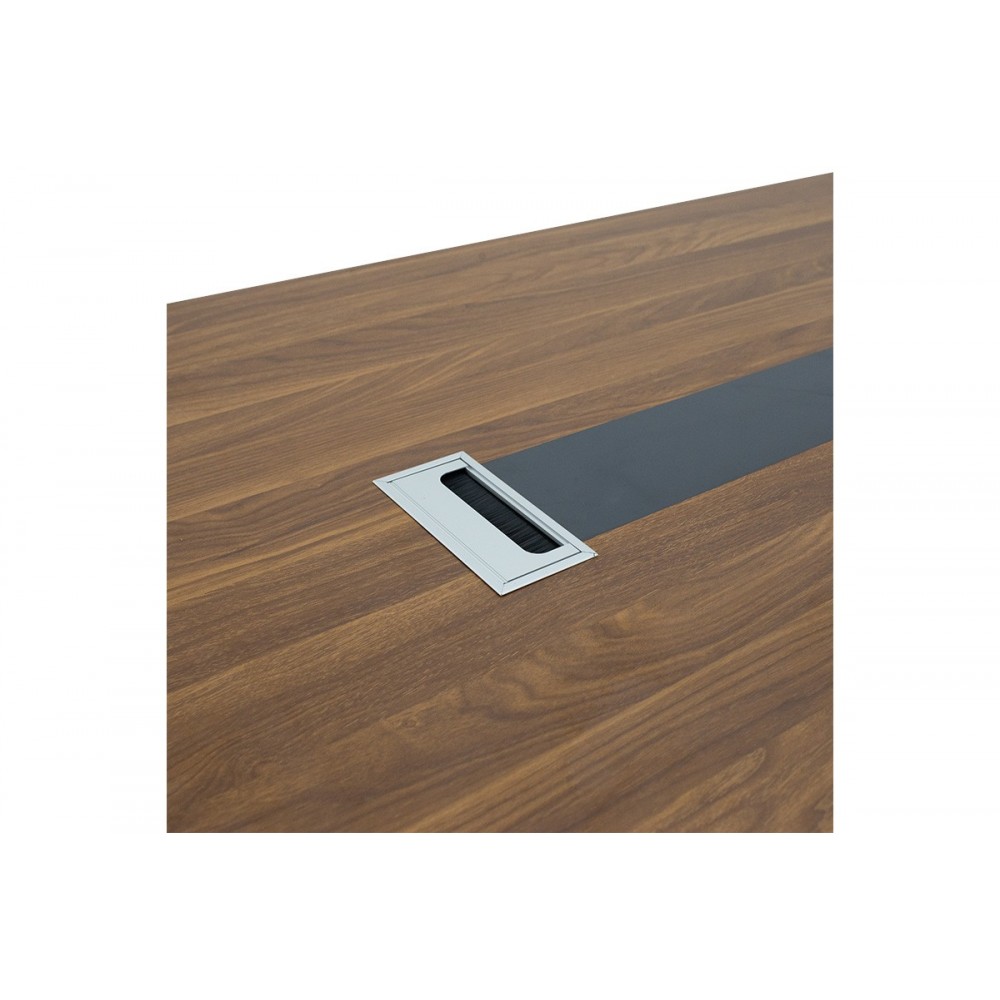 Τραπέζι συμβουλίου "OSCAR" σε χρώμα καρυδί/ανθρακί 200x100x76