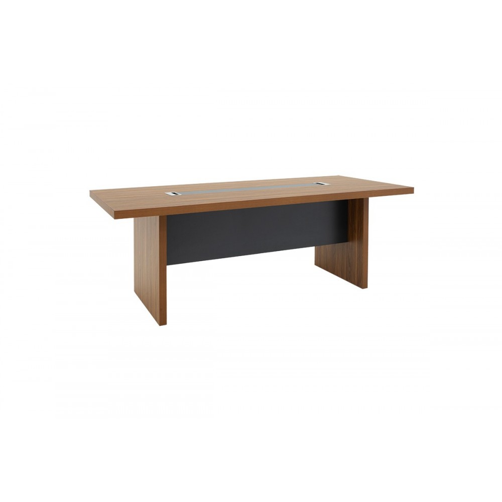 Τραπέζι συμβουλίου "OSCAR" σε χρώμα καρυδί/ανθρακί 240x120x76