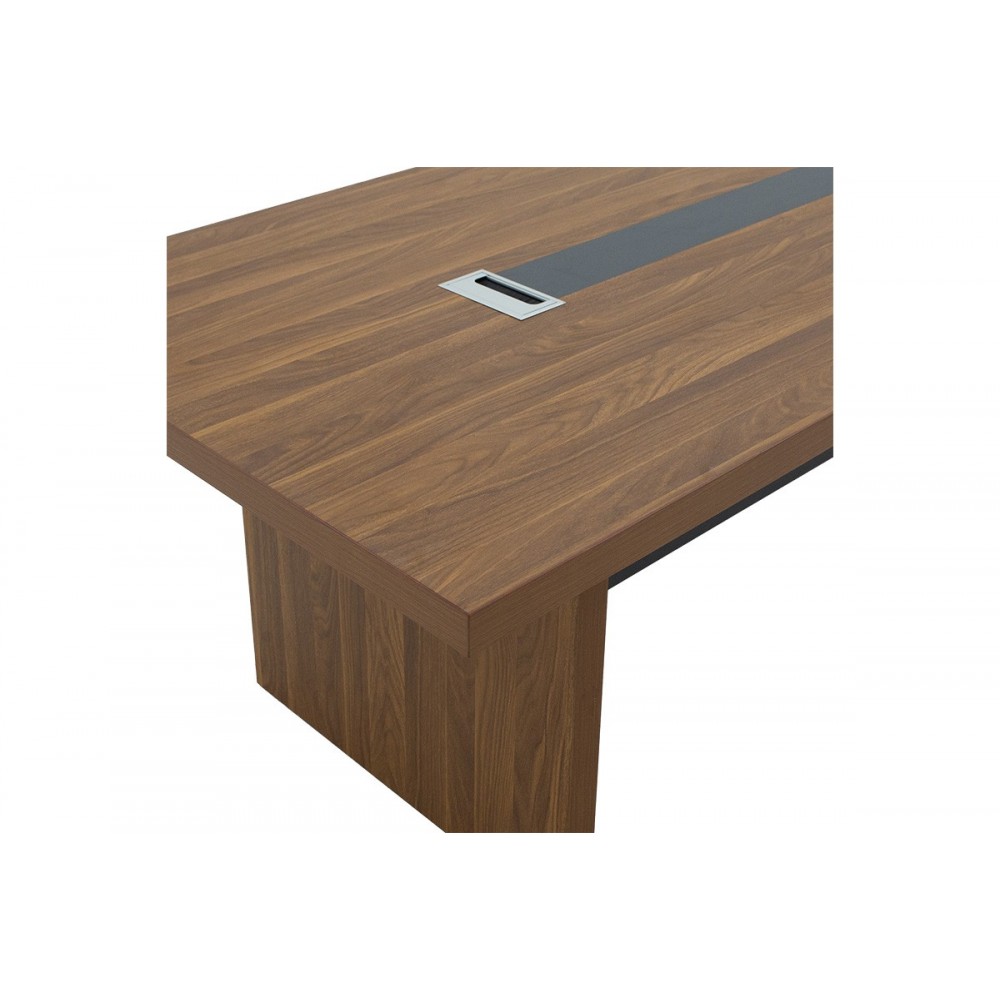 Τραπέζι συμβουλίου "OSCAR" σε χρώμα καρυδί/ανθρακί 240x120x76