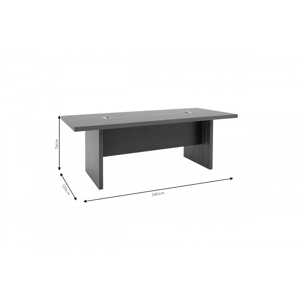 Τραπέζι συμβουλίου "OSCAR" σε χρώμα καρυδί/ανθρακί 240x120x76