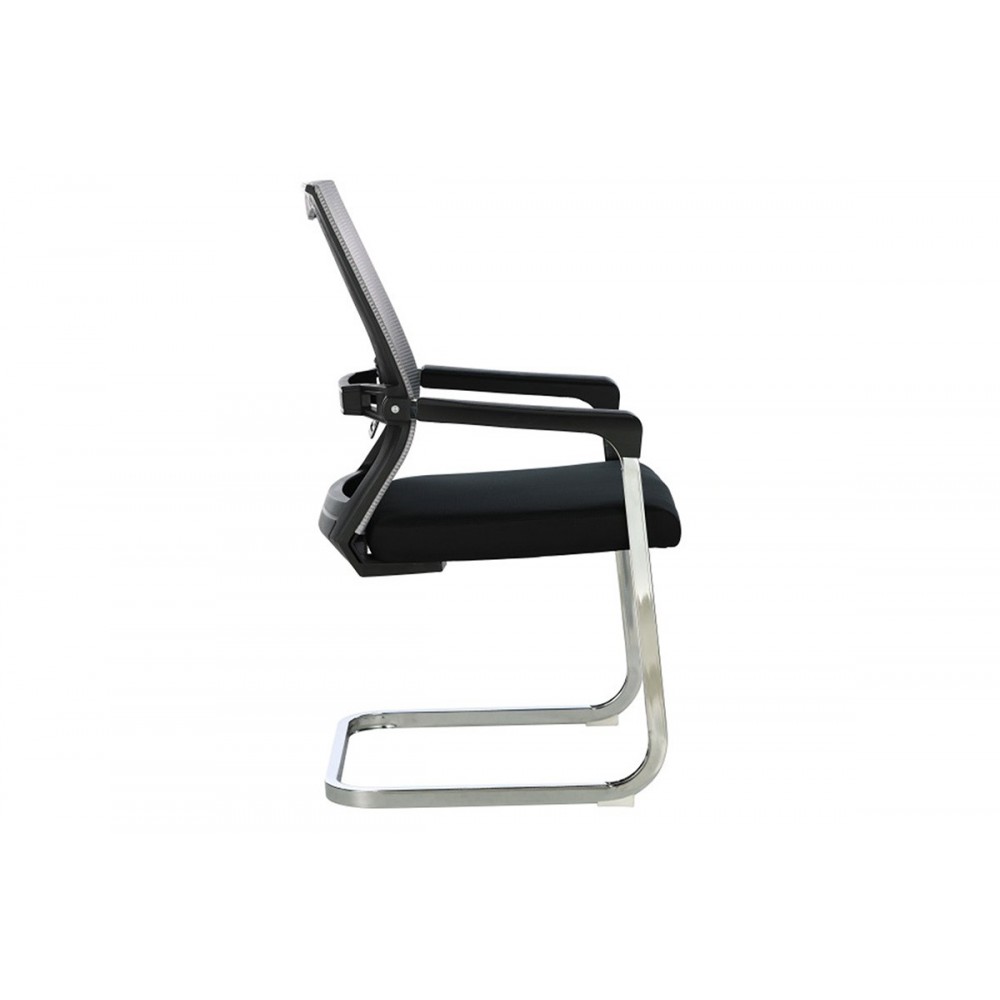 Καρέκλα γραφείου επισκέπτη "CHROMATIC" από ύφασμα/μέταλλο σε χρώμα μαύρο 54x58x96