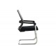 Καρέκλα γραφείου επισκέπτη "CHROMATIC" από ύφασμα/μέταλλο σε χρώμα μαύρο 54x58x96