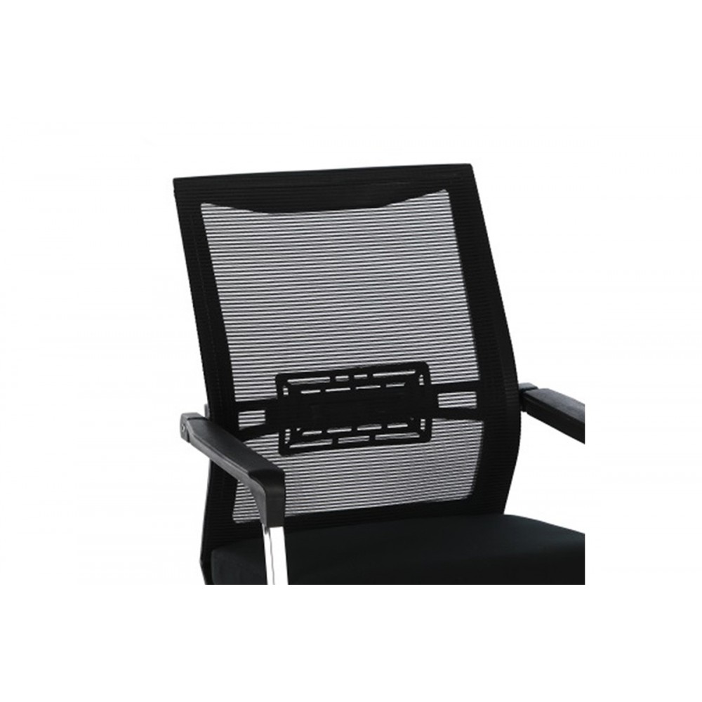 Καρέκλα γραφείου επισκέπτη "CHROMATIC" από ύφασμα/μέταλλο σε χρώμα μαύρο 54x58x96
