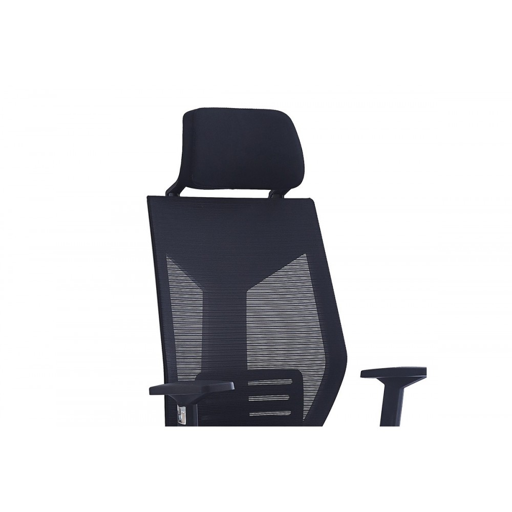 Πολυθρόνα γραφείου διευθυντή ''COMMEND'' από ύφασμα σε χρώμα μαύρο