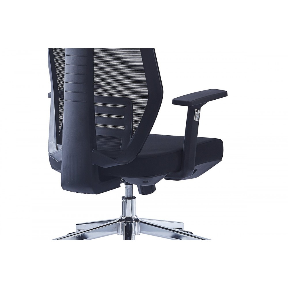 Πολυθρόνα γραφείου διευθυντή ''COMMEND'' από ύφασμα σε χρώμα μαύρο