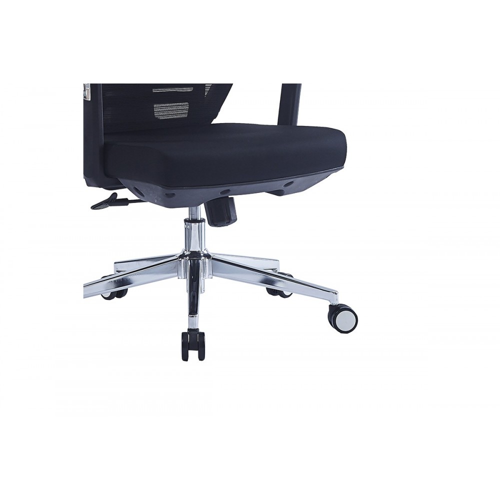 Πολυθρόνα γραφείου διευθυντή ''COMMEND'' από ύφασμα σε χρώμα μαύρο