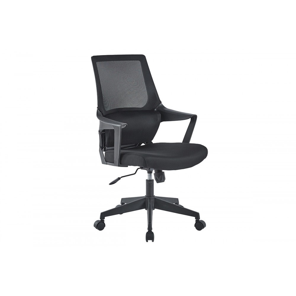 Πολυθρόνα γραφείου εγρασίας ''FRAGANT'' από ύφασμα σε χρώμα μαύρο