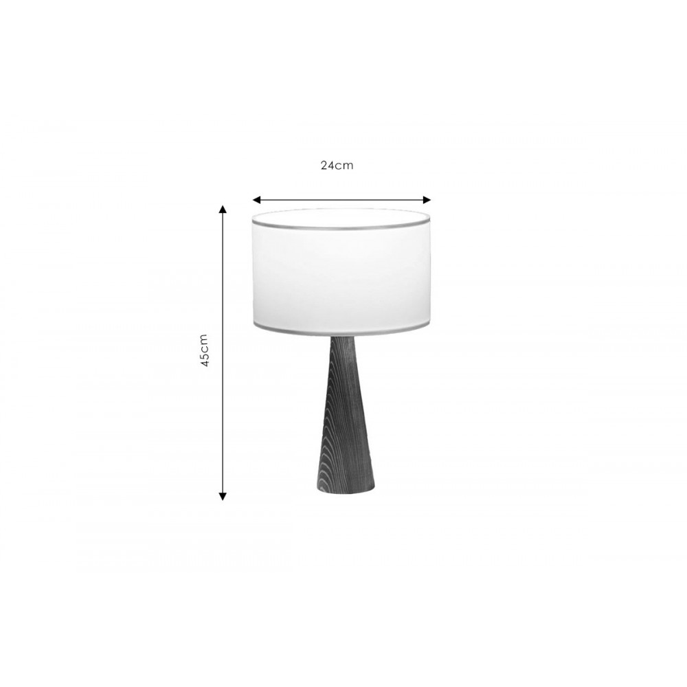 Επιτραπέζιο φωτιστικό ''KALITO'' από ξύλο/ύφασμα σε χρώμα ivory/καφέ Φ24x45