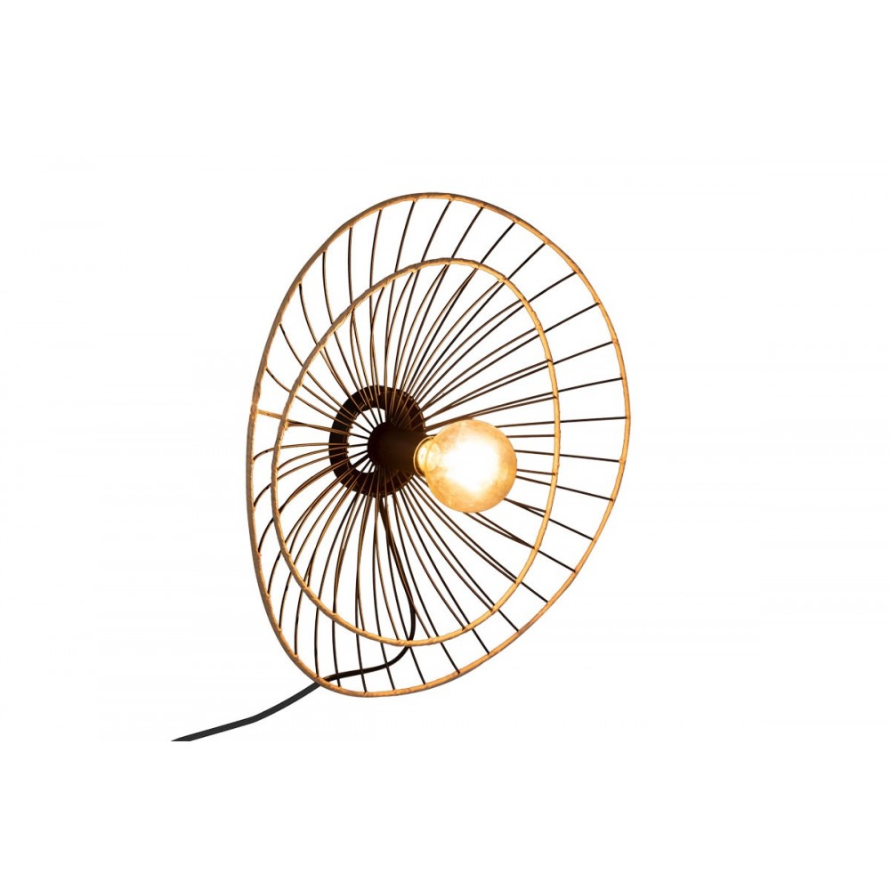 Φωτιστικό τοίχου-απλίκα ''ALARA'' E27 40W από μέταλλο σε χρώμα χρυσό/μαύρο Φ45x11