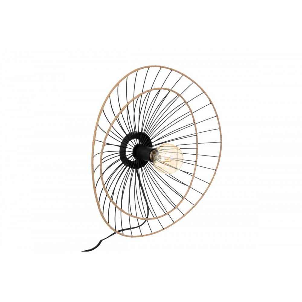 Φωτιστικό τοίχου-απλίκα ''ALARA'' E27 40W από μέταλλο σε χρώμα χρυσό/μαύρο Φ45x11