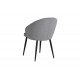 Πολυθρόνα "PATYA" από ύφασμα/μέταλλο σε γκρι/μαύρο χρώμα 56x61x82