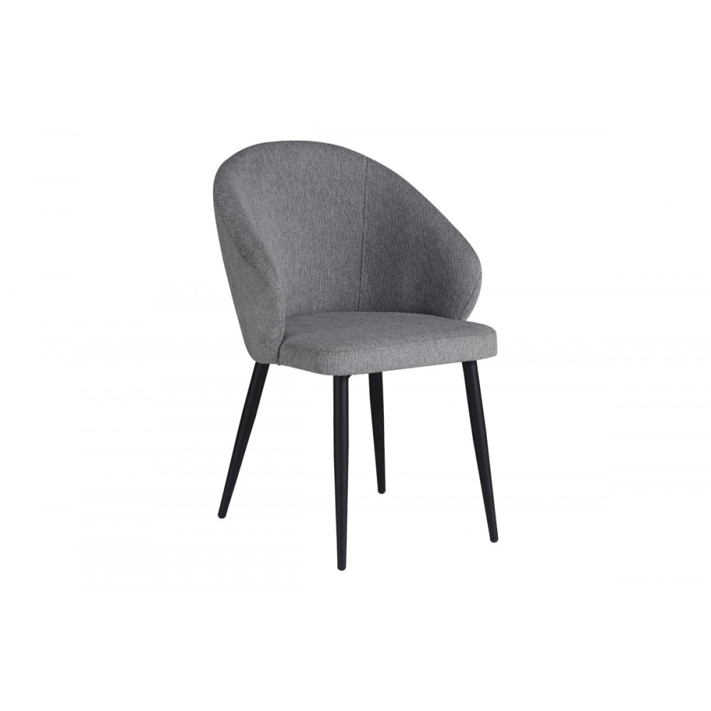 Πολυθρόνα "PATYA" από ύφασμα/μέταλλο σε γκρι/μαύρο χρώμα 56x61x82